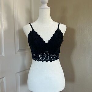 NWOT - Black Lace Bralette- Size S